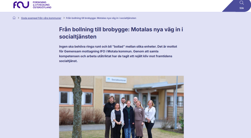 Bild från webbsida. Skärmbild.