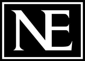NE logotyp.