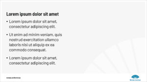 Exempel på en powerpointsida med enbart text på ljusgrå bottenplatta.